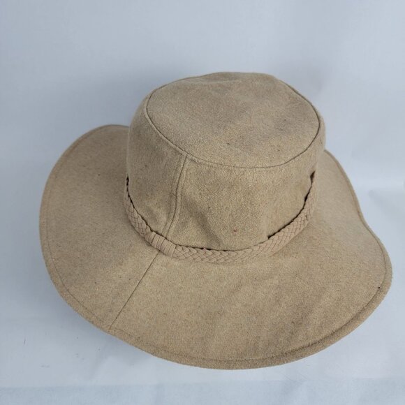 ASN Womens Harper Wide Brim Floppy Hat‎ Tan Felt Braid Boho Bohemian main image 5